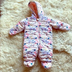 FIRST IMPRESSIONS floral Snowsuit